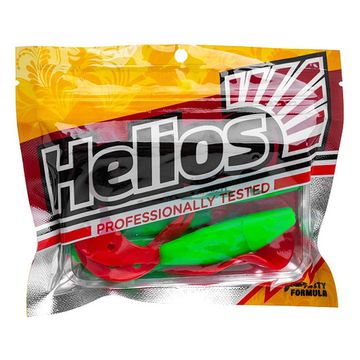 Твистер Kasandra 4'29/10,9см Lime & Red 5шт. (HS-34-021) Helios