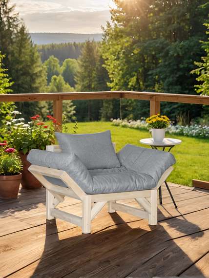 Кресло Бинго ткань браво grey, каркас лак