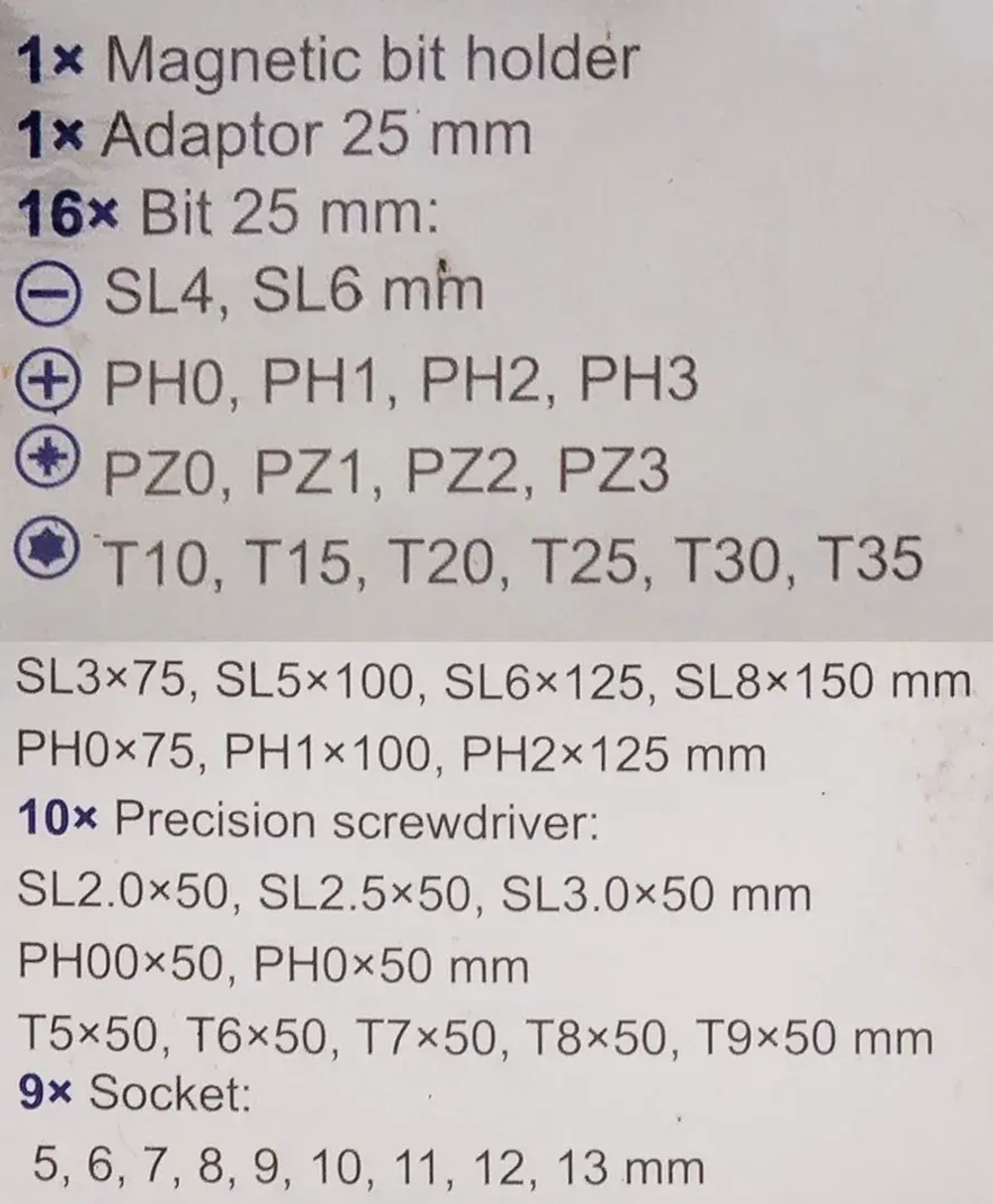 Отвертки в комплекте с битами, набор 44пр. Scheppach Sch-7044B