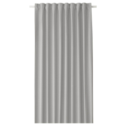 IKEA BRUKSVARA  (ИКЕА БРУКСВАРА)  -  Штора, 1 шт, на ленте/серая, 140x250 см