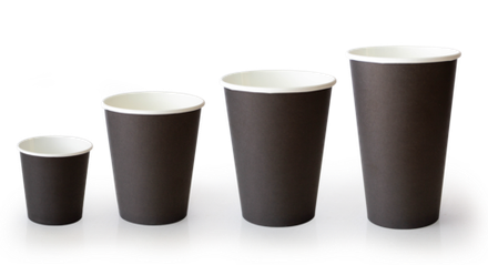 Стакан бум 450мл ЧЕРНЫЙ (50шт/1000/800) d=90