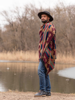 Палантин теплый с орнаментом Навахо