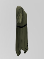 Платье Punk Queen 7522 двухцветное с затяжкой спереди и карманами по бокам