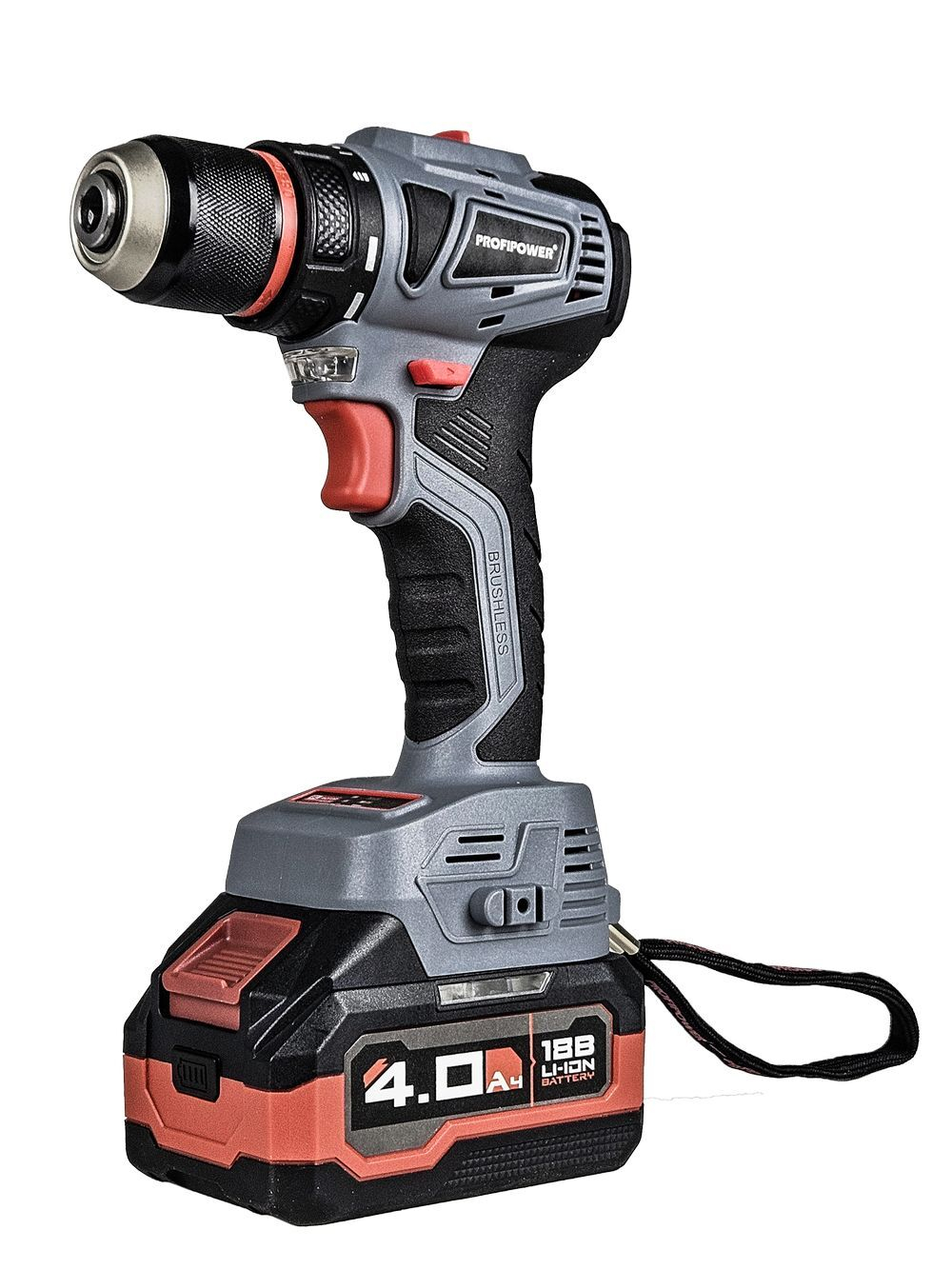 Аккумуляторный бесщеточный НАБОР 3в1 PROFIPOWER ProfiSet-3E18 (Li-ion-2шт, 4Ач, З/У, кейс, E0080,T0056, T0058)