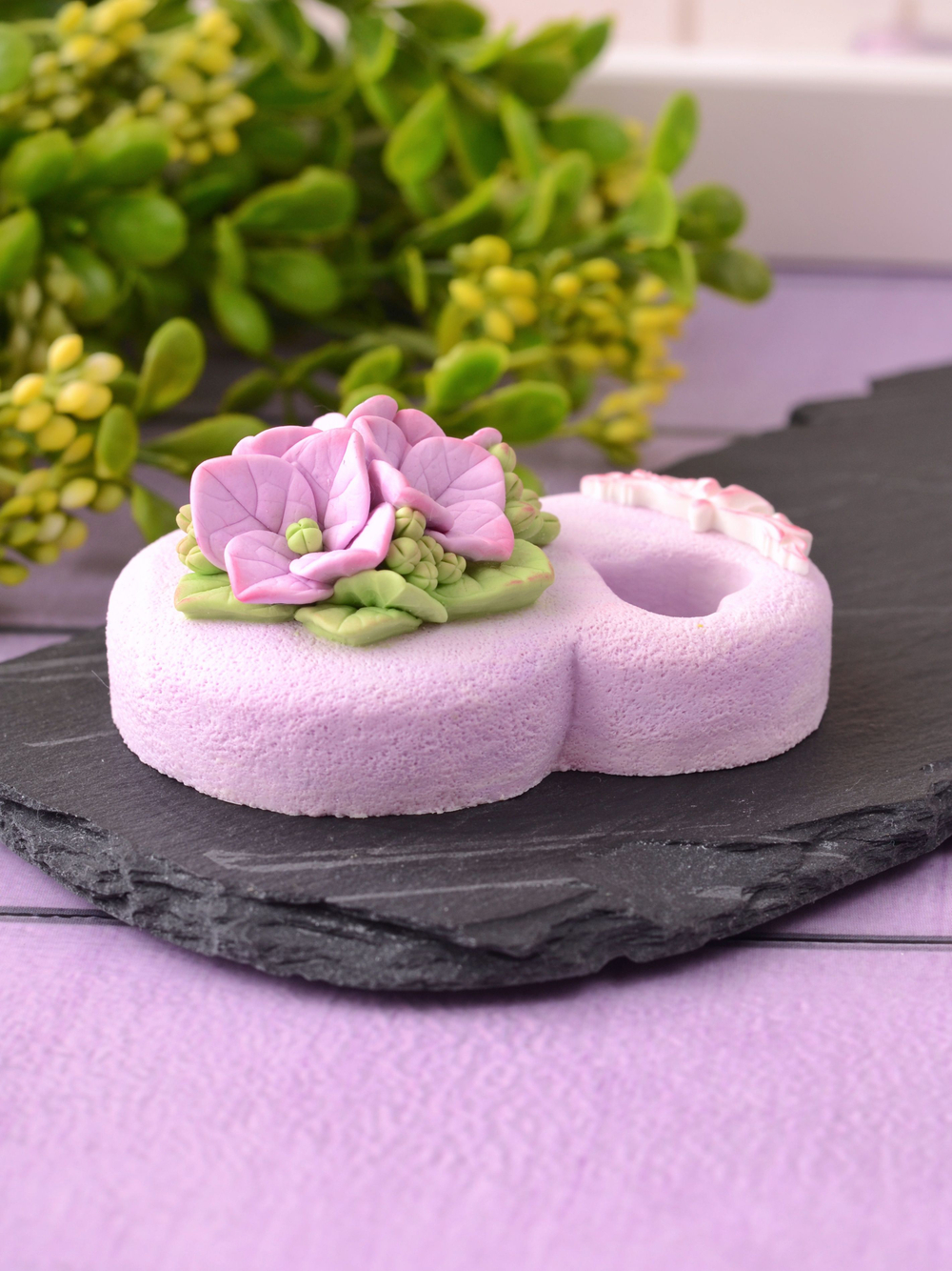 Силиконовый молд "8" с гортензиями