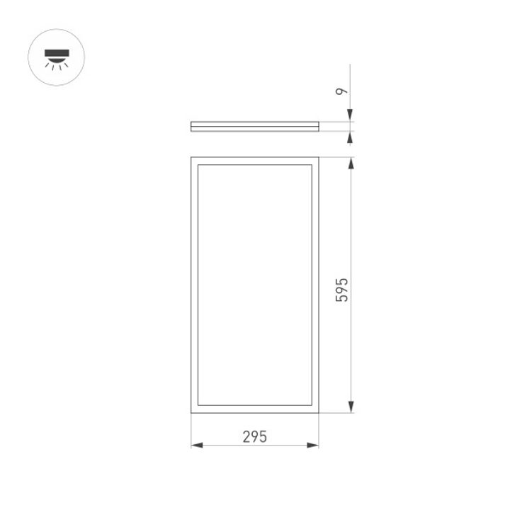 Встраиваемая светодиодная панель Arlight DL-Intenso-S300x600-28W White6000 036232