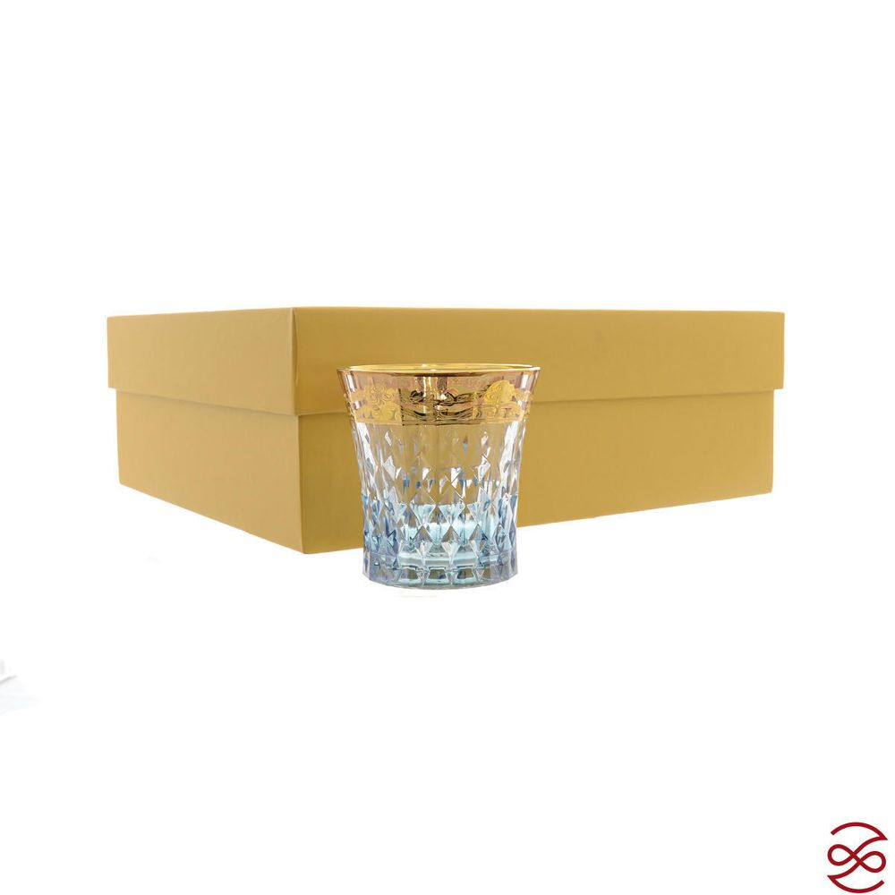 Набор стаканов для виски голуб.золото TIMON Lady Diamond 270 мл