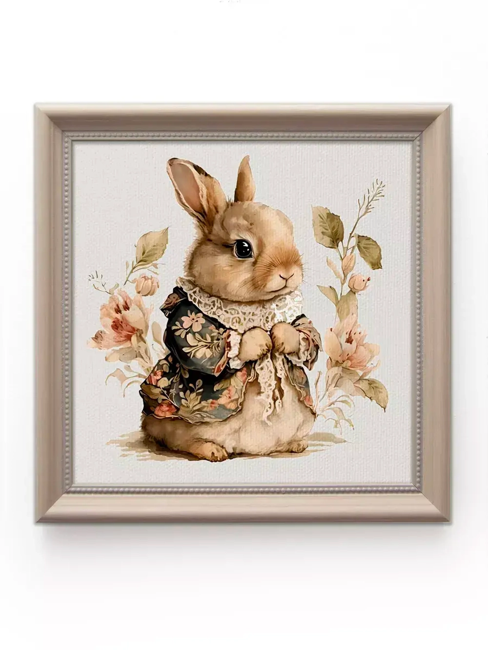 Картины на стену интерьерные на холсте 4 шт, 23*23 см