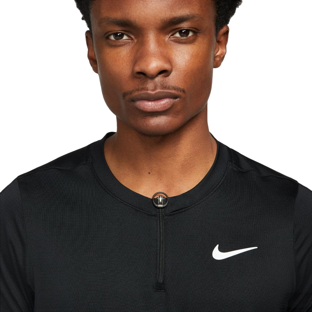Мужское теннисное поло Nike Men's Court Dri-Fit Advantage Polo - black/white