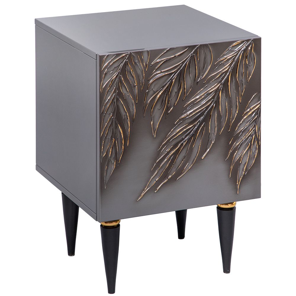 Тумба прикроватная Тропик Классика Серый Найт Голд правая