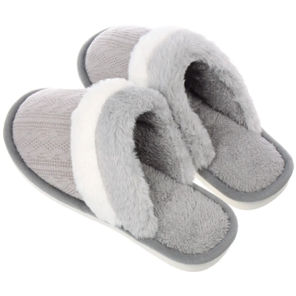 Тапочки женские домашние «DAISY», цвет серый, р-р 36-37