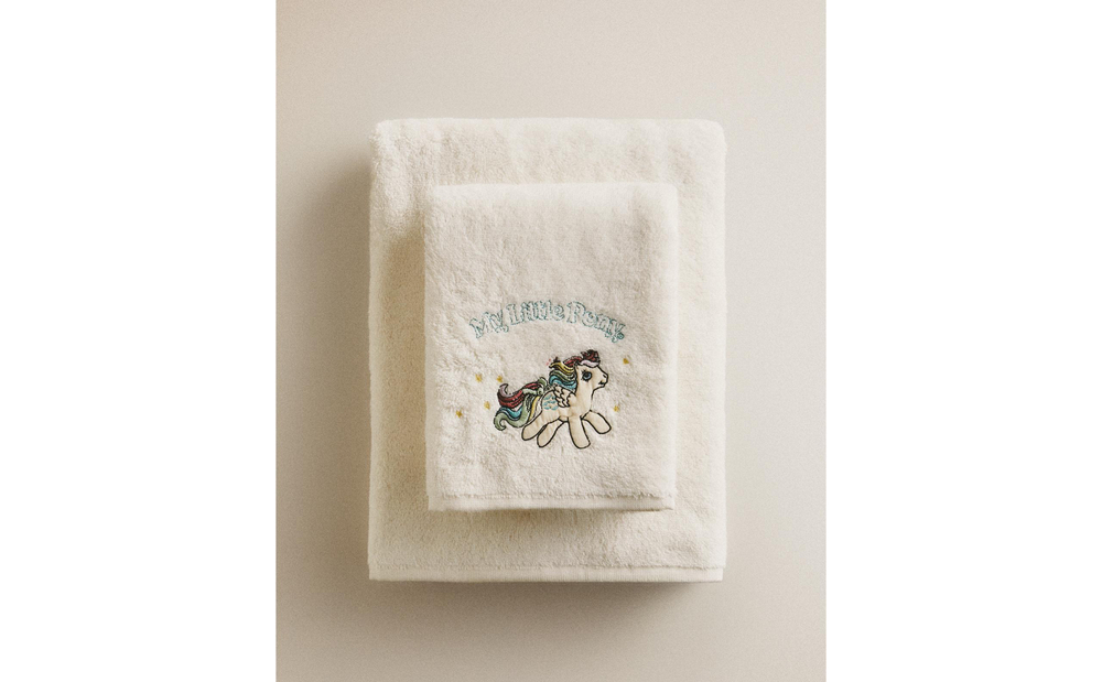 Zara Home Полотенце для лица и рук из хлопка, кремовый
