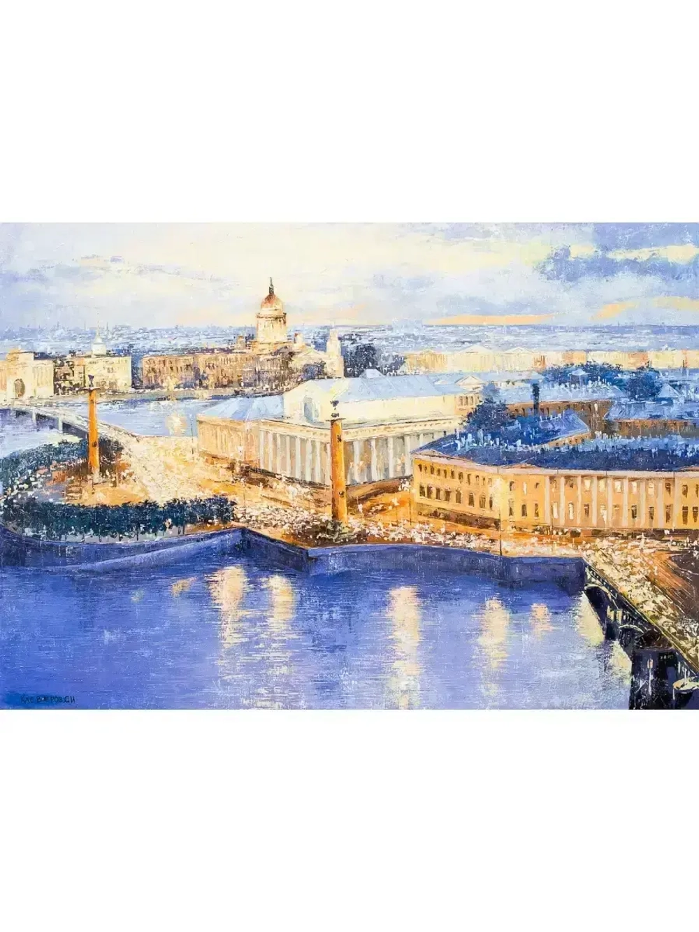 Картина маслом Ночной свет Клеверов