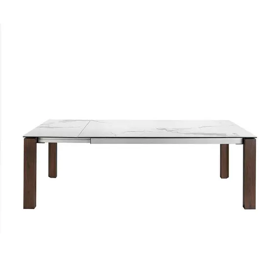 Раздвижной стол Angel Cerda D2058BA/1095, 180-235х90 см, белая керамика, орех