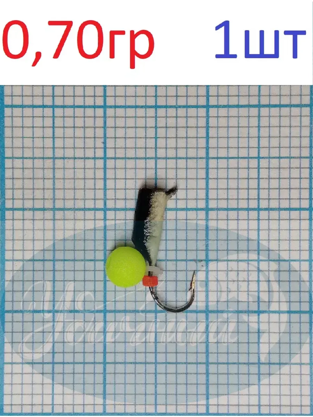 Мормышка вольфрамовая Столбик с фосфором