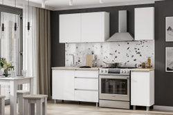 Кухонный гарнитур Den 1,6м Белый/Дуб Сонома