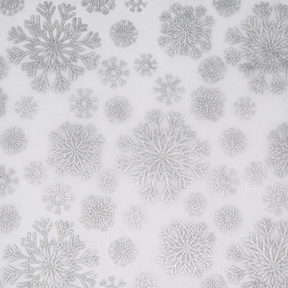 Тишью "Серебряные снежинки", 500*680мм