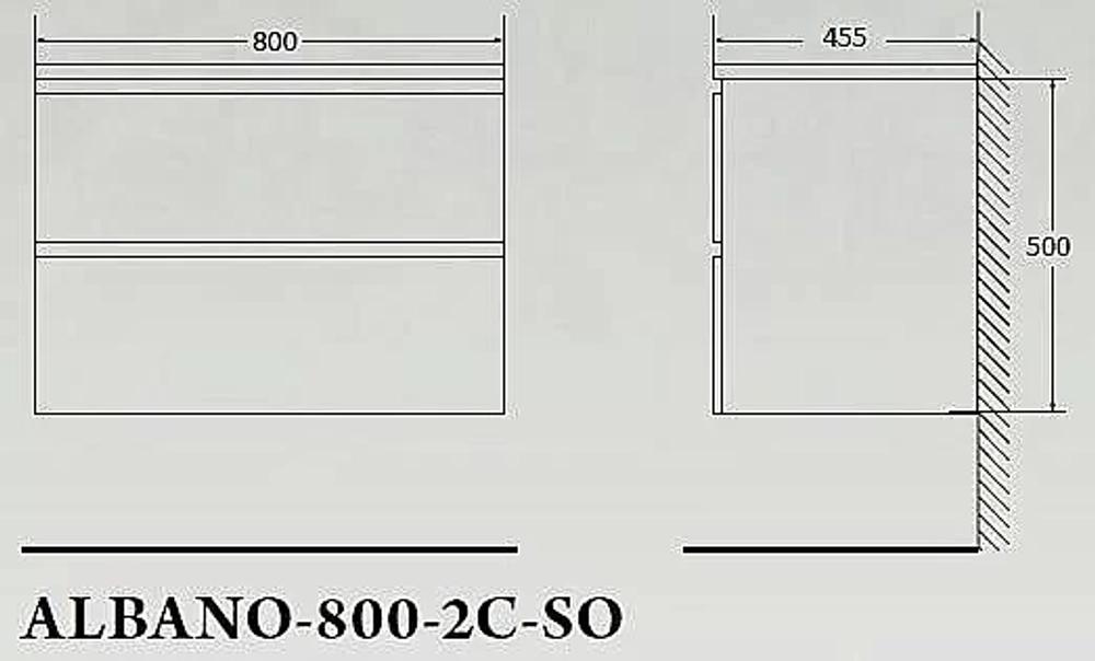 Тумба с раковиной BelBagno ALBANO 80 Rovere Rustico
