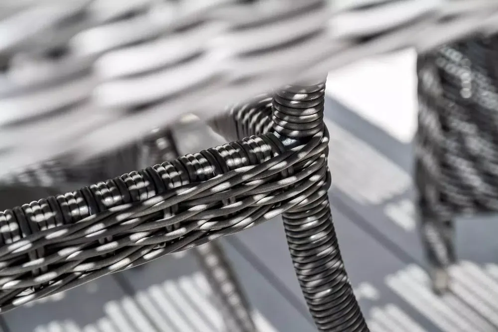 "Айриш" стол плетеный из искусственного ротанга, цвет графит