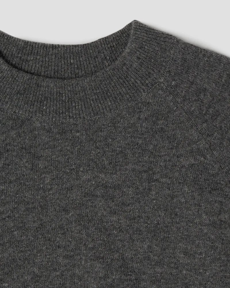 Серый укороченный джемпер из шерсти