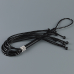 Плеть латексная с шариками черная 25 см