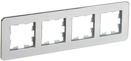 Рамка 4-м BRITE РУ-4-1-Бр метал. алюм. RE IEK BR-M42-M-01-K47