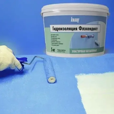 Гидроизоляция обмазочная KNAUF Flachendicht на латексной основе, 5кг