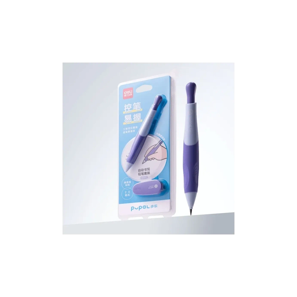 Карандаш мех. 2.0 мм Deli Pupal + точилка для грифеля SH321 ассорти