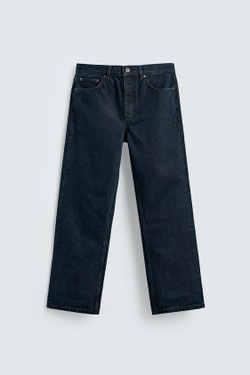 ZARA ДЖИНСЫ STRAIGHT FIT, СИНИЙ