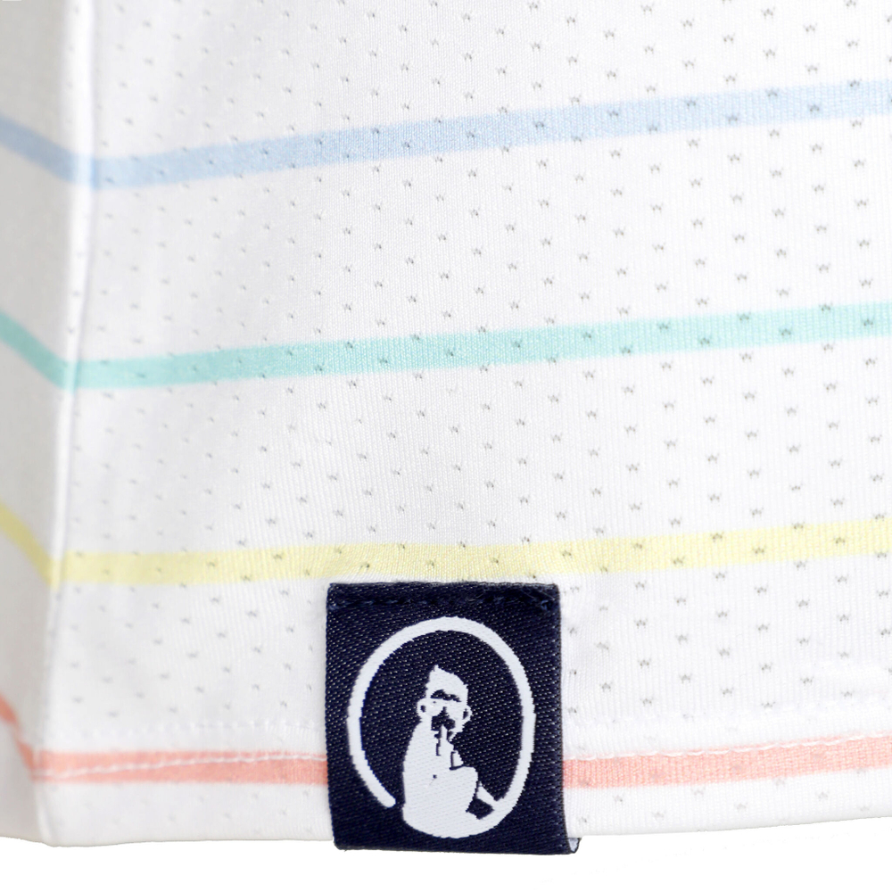 Женская теннисная майка Quiet Please Rainbow Poach Stripe Tank Top Women - White, Multicoloured