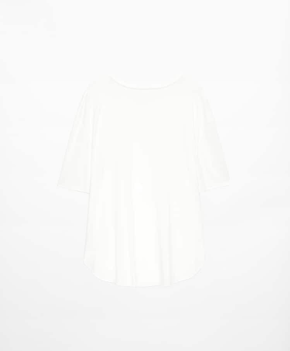 Oysho Футболка из модала с короткими рукавами, экрю