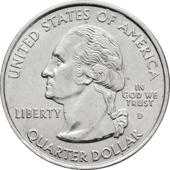 25 центов (1/4 доллара, квотер) 2007 США «Штат Юта» (D) XF