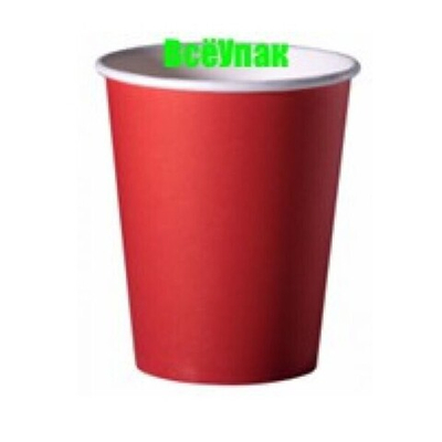 Стакан бумажный 250мл ДВА Слоя ЦВЕТНОЙ d=80 (комплект 50 шт)