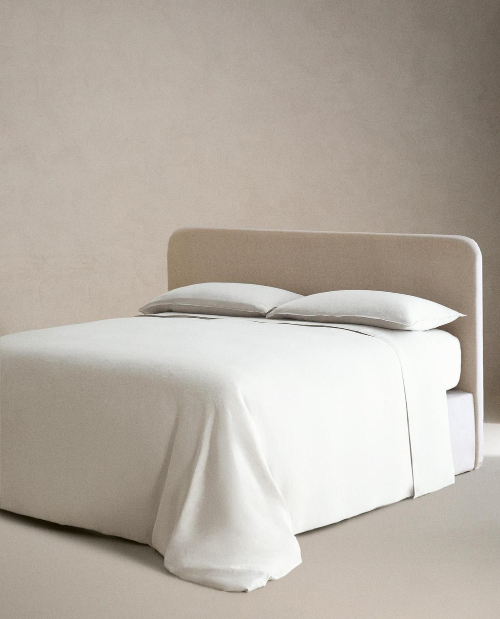 Zara Home - Простыня из постиранного льна (вес 160 гхм2), белый, 160x280 см