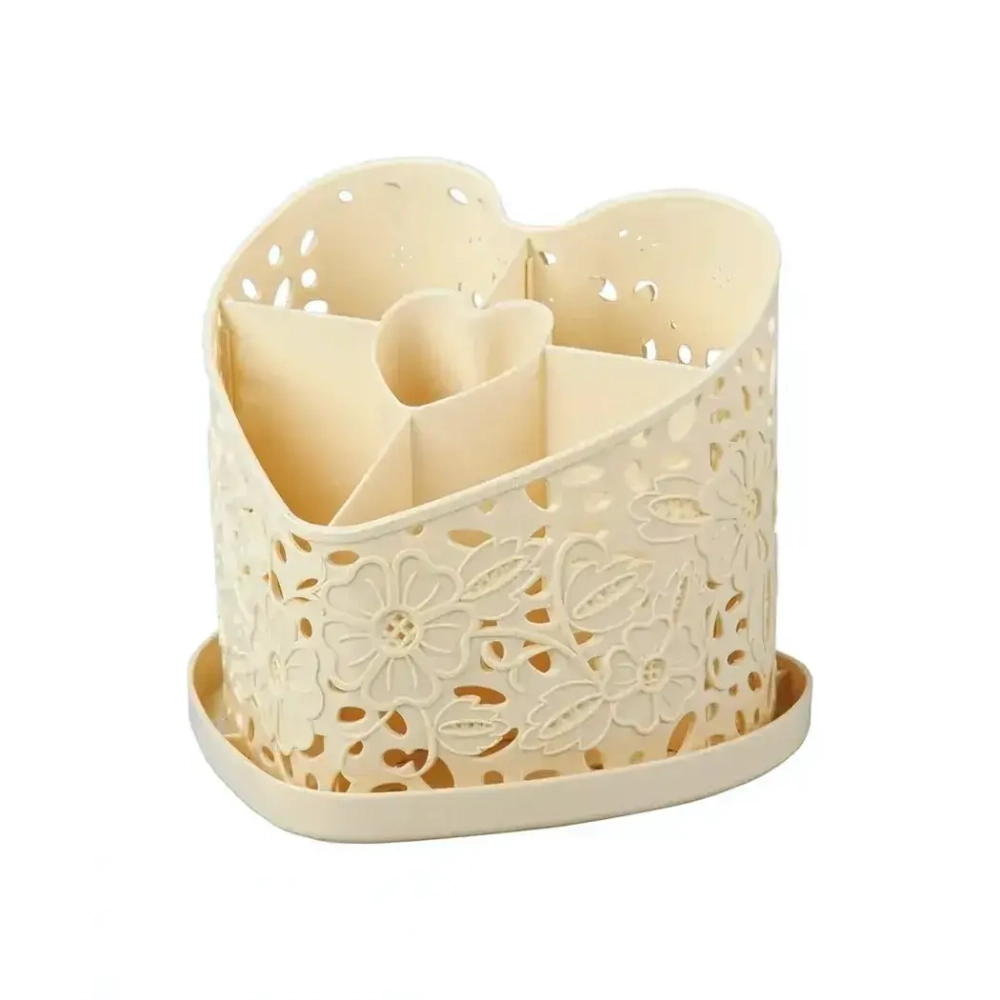 Подставка под столовые приборы Сердце (светло-жёлтый/бежевый)