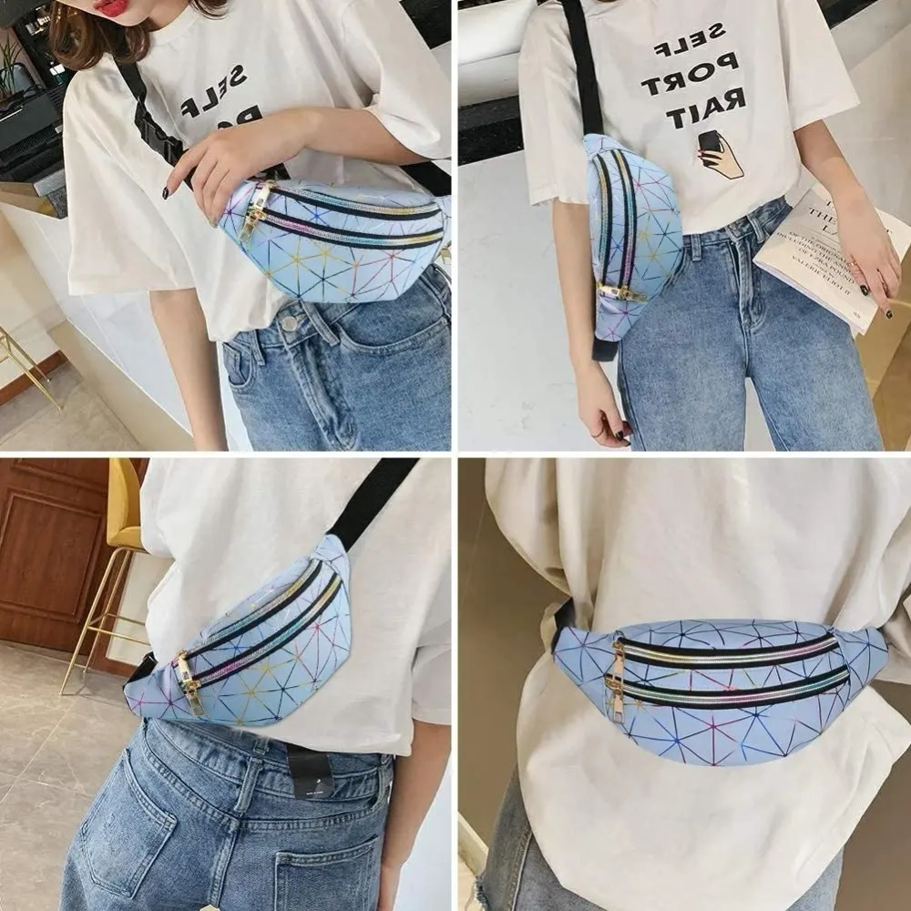 Сумка на пояс «Harizma», цвет голубой, 31*12 см