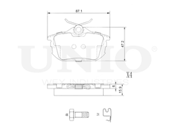 Колодки тормозные диск. задние UNIO BRP-20327