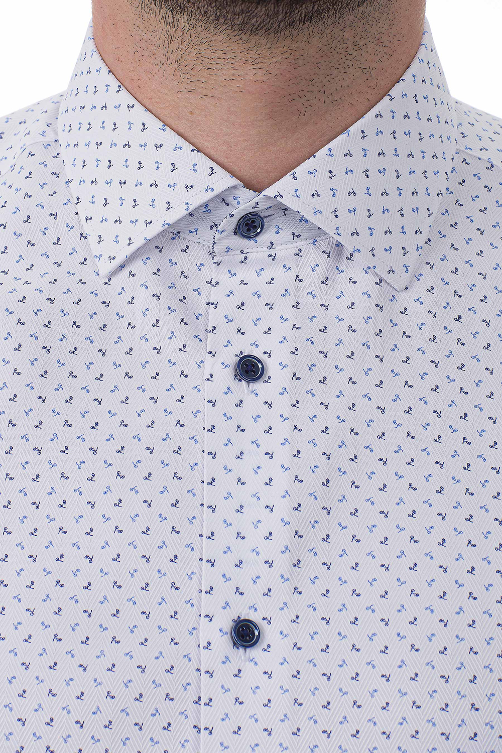 Сорочка мужская VESTER короткий рукав, приталенный силуэт 86014 29