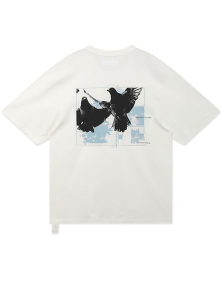 Мужская Футболка Regular Birds Print