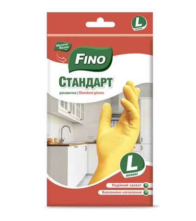 Перчатки латексные Fino Стандарт неопудренные L (1 пара)
