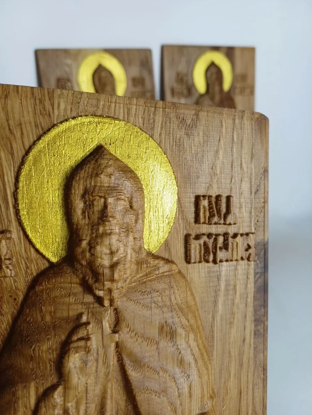 Освященная Икона св. Ильи Муромца ( Печерского) 27.3х14 см