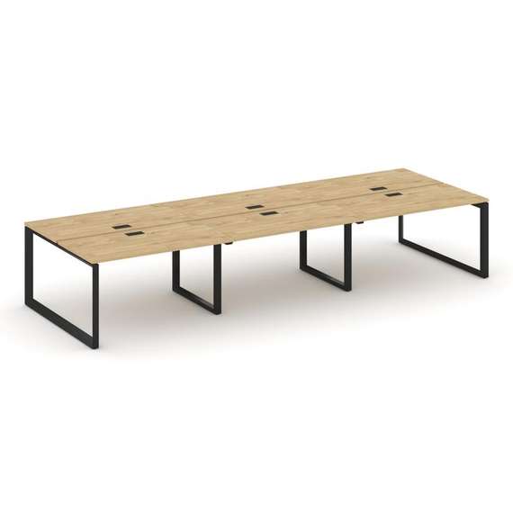 Style Project Рабочая станция двухсторонняя SN-59O.DRS-083 Тиквуд Светлый/Металл Черный/Черный Заглу