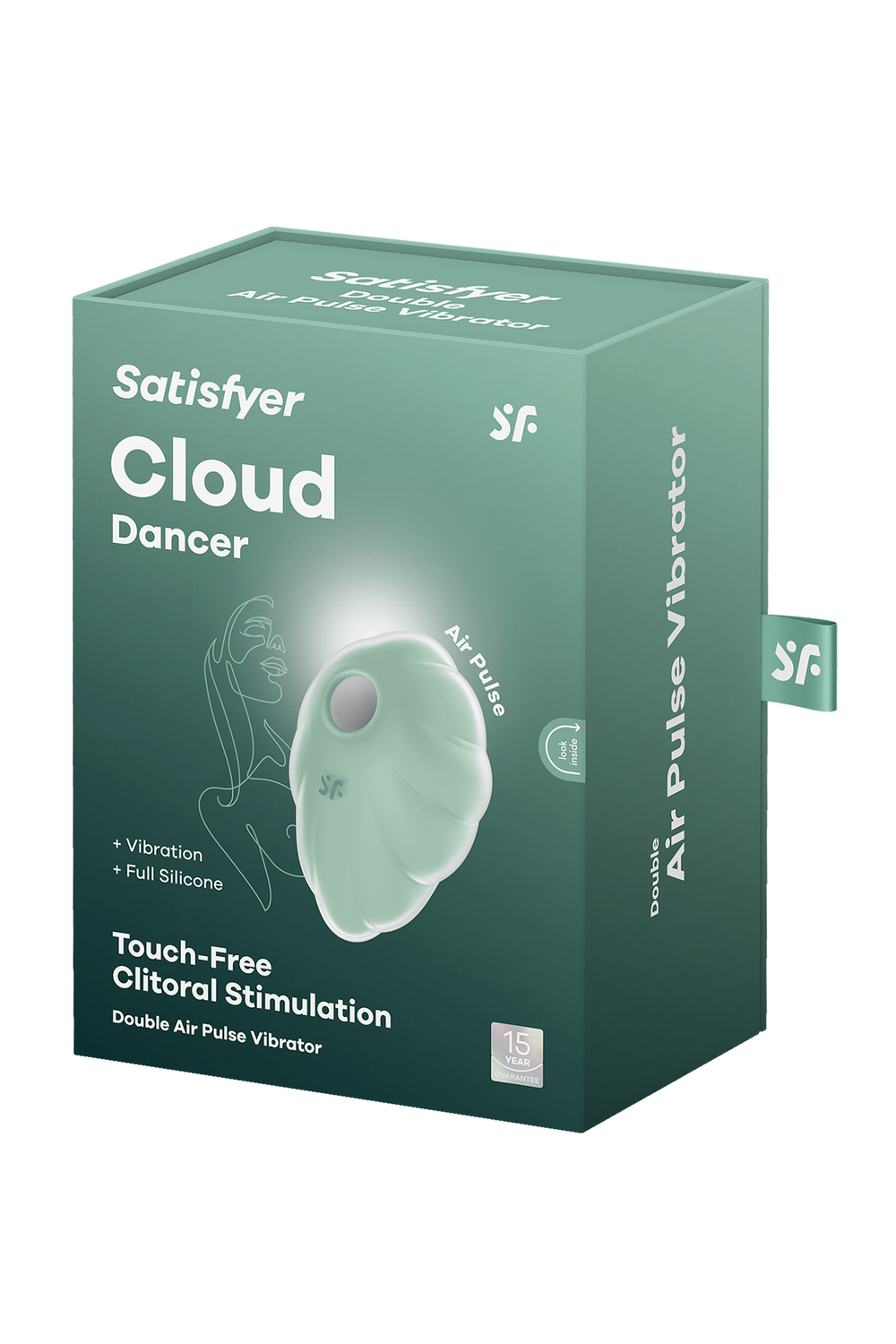 Вакуумный стимулятор клитора Satisfyer Cloud Dancer, силикон, зеленый