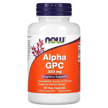 Now Foods Alpha GPC 300 mg 60 Veg Capsules , Альфа-ГФХ