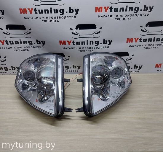 Передние фары angel eyes chrome для Mitsubishi Eclipse D50