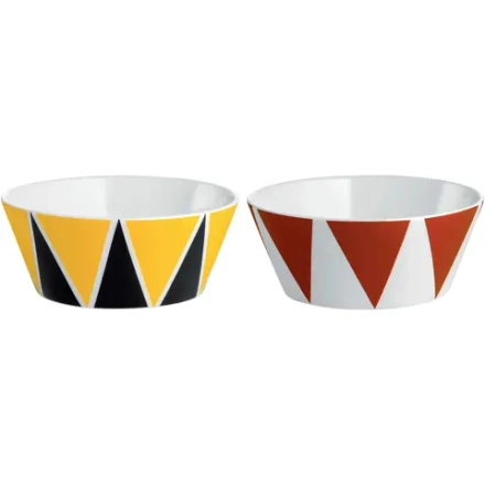 Alessi Набор из 2 треугольных мисок для закусок Circus
