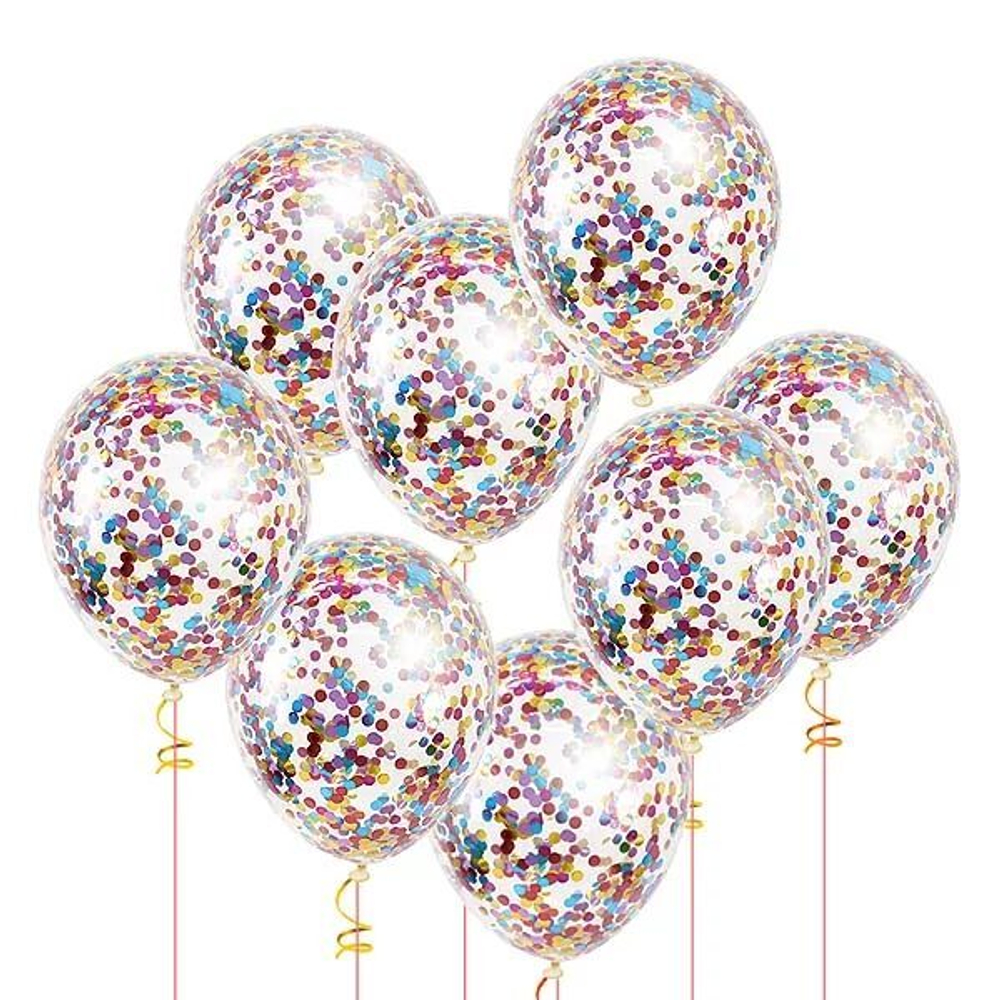 Шар с разноцветным конфетти