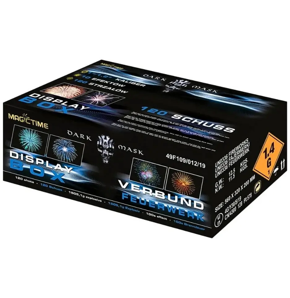 Батарея салютов Dark mask (C7213) от Magictime, 120 выстрелов, 20–30 мм