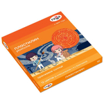 Пластилин классический "Оранжевое солнце" 12 цветов, 168 гр, с блестками, со стеком (Гамма)