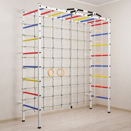 Спортивный комплекс Sv Sport П 4010 (Турник/Канат/Кольца/Лестница/Сетка)